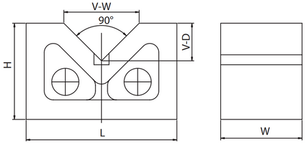 Pryzma traserska V-6V  2 szt.