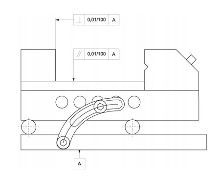 Imadło sinusowe bezwrzecionowe, uchylne 125mm