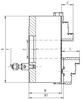 Uchwyt tokarski dokładny 630mm - Bison 3535-630-15-P
