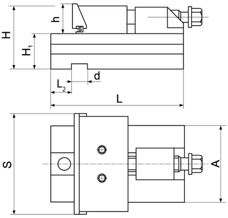 Imadło precyzyjne modułowe rozdzielne 175mm - moduł nr 1
