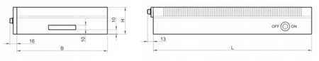 Stół magnetyczny prostokątny 200x100mm 