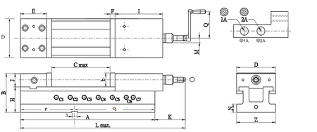 Długie imadło maszynowe NC hydrauliczne VNC-160LH