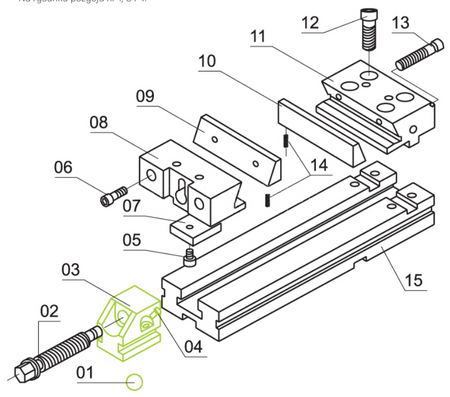 Obsada do imadeł 150mm support fpz