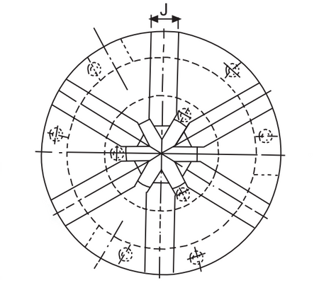 Uchwyt tokarski 6-szczękowy 112mm