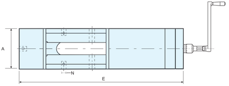Imadło maszynowe NC hydrauliczne 154x350mm