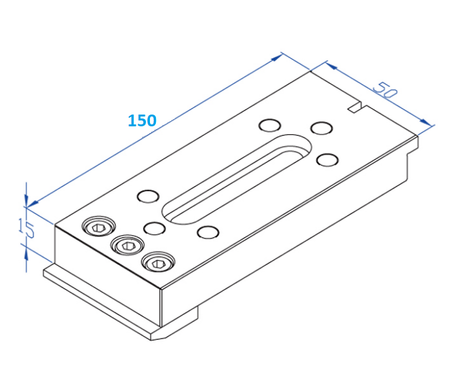 Zacisk do mocowania EDM 150x50x15mm