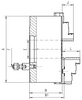 Uchwyt tokarski 250mm - Bison 3534-250-6