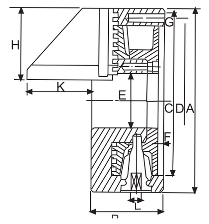Uchwyt tokarski 6-szczękowy 112mm