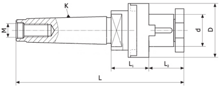 Trzpień frezarski uniwersalny MS5 - 32mm