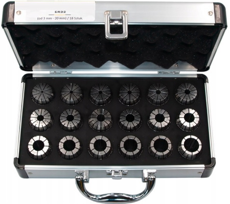 Tulejek zaciskowych ER32 – 18 szt. (3–20 mm) DIN6499