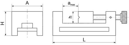 Imadło precyzyjne stalowe szlifierskie 50x65