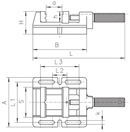 Imadło maszynowe wiertarskie 100mm - Bison 6543