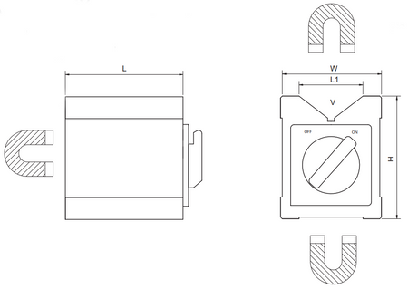 Pryzma magnetyczna V 50kgf