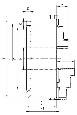 Uchwyt tokarski dokładny 630mm - Bison 3504-P
