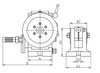 Stół podziałowy uchylny Vertex BS-0-J-5 z uchwytem 125 mm + konik i akcesoria
