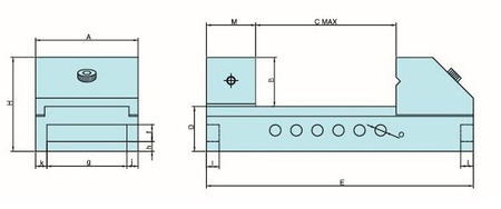 Imadło szlifierskie bezwrzecionowe VMV-50 125x157