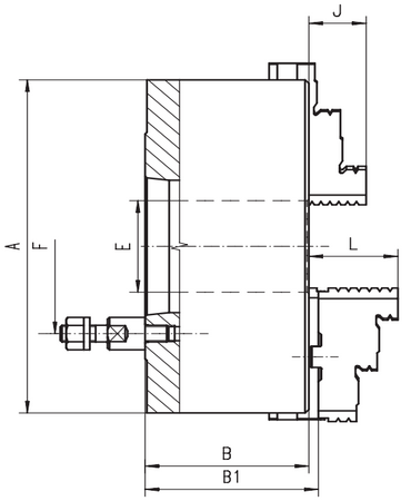 Uchwyt tokarski dokładny 630mm - Bison 3535-630-15-P