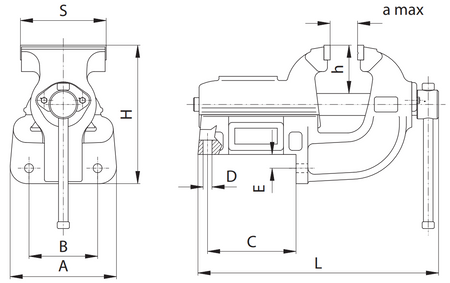 Imadło ślusarskie 175 mm Bison Bial 1240-175L 