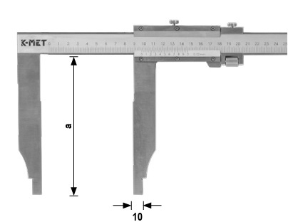 Suwmiarka jednostronna z suwakiem pomocniczym 1500/125/0,02 mm KINEX model 6015-42-125