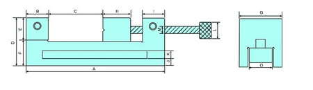 Imadło precyzyjne szlifierskie VDV-20 47x55