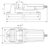 Imadło maszynowe z przesuwną śrubą 160mm - Bison 6512