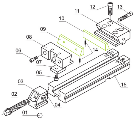 Wkładki szczękowe gładkie 150mm do imadeł FPZ