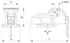 Imadło ślusarskie 1250-150L Bison Bial – 150 mm
