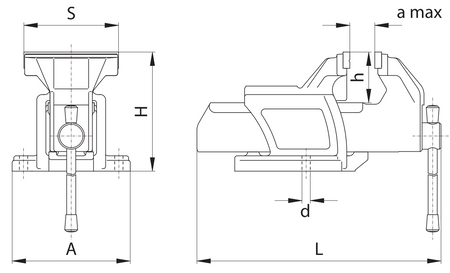 Imadło ślusarskie 175mm - Bison 1250