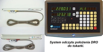 System odczytu położenia DRO na tokarkę 1,5m. 